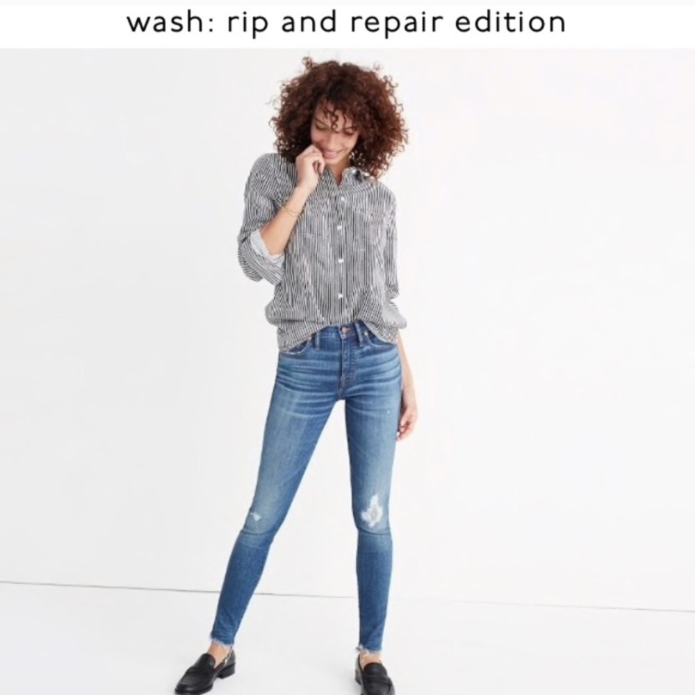 Madewell 9” High Riser Skinny Jeans Size 25
